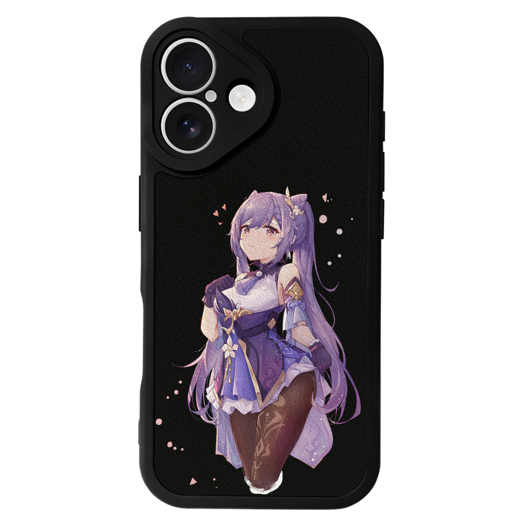 げんし神 刻晴 こくせい genshin Kokusei 【iPhone 16シリーズ対応】シリコンスマホケース（レザー調） 材質：シリコン